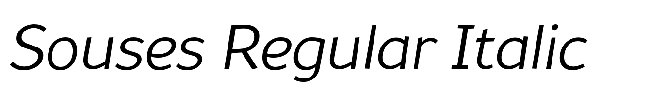 Souses Regular Italic